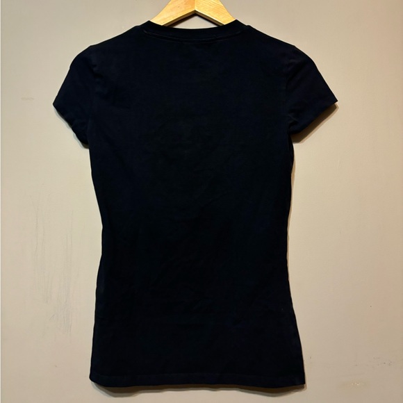 ARMANI EXCHANGE Sequin Logo Black Tee - Picture 7 of 9